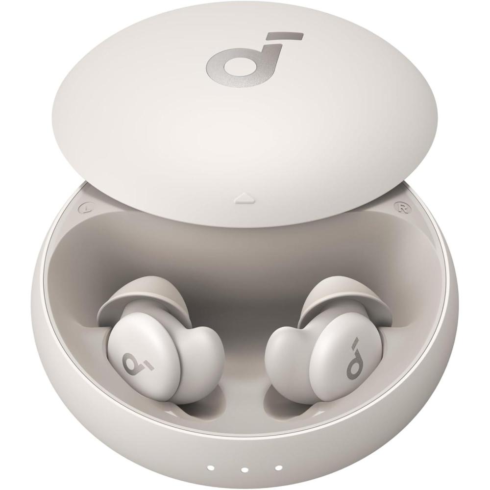 imageSoundcore Sleep A20 Earbuds by Anker Noise Blocking Comfy for Side Sleepers AI Brainwave Audio 80H Playtime Stream Content via Bluetooth 53 Sleep Monitor Personal AlarmSlumber Beige