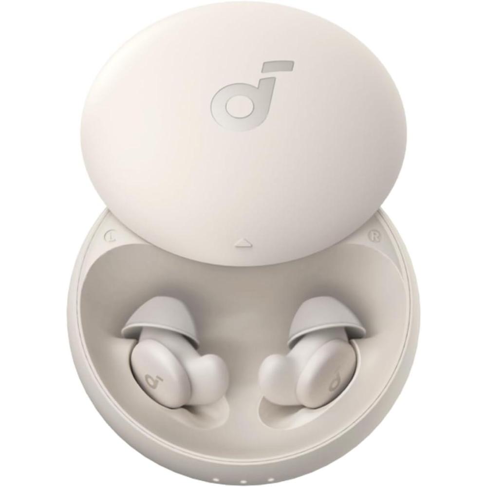 imageSoundcore Sleep A20 Earbuds by Anker Noise Blocking Comfy for Side Sleepers AI Brainwave Audio 80H Playtime Stream Content via Bluetooth 53 Sleep Monitor Personal AlarmSand Beige