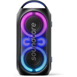 Soundcore Anker Rave Party 2 Portable Speaker, 120W Stereo Sound, PartyCast 2.0, Light Show, IPX4 Water-Resistant, 16H Playtime, Mic Input, Custom EQ & Bass Up for Party, Tailgating, Backyard, Pool