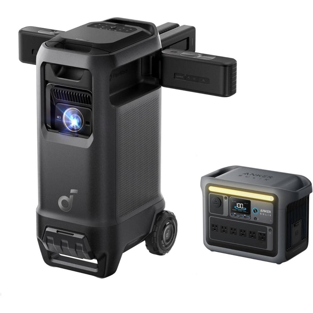 imagesoundcore Nebula X1 Pro Triple Laser 4K Home amp Outdoor Cinema Projector 3500 ANSI Lumens Mobile Theater 714 Spatial Sound Official Dolby Atmos Optical Zoom 560001 Contrast Intelligent SetupX1 ProPower Station