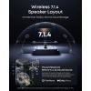 soundcore Nebula X1 Pro Triple Laser 4K Home & Outdoor Cinema Projector, 3500 ANSI Lumens Mobile Theater, 7.1.4 Spatial Sound, Official Dolby Atmos, Optical Zoom, 56000:1 Contrast, Intelligent Setup(X1 Pro)