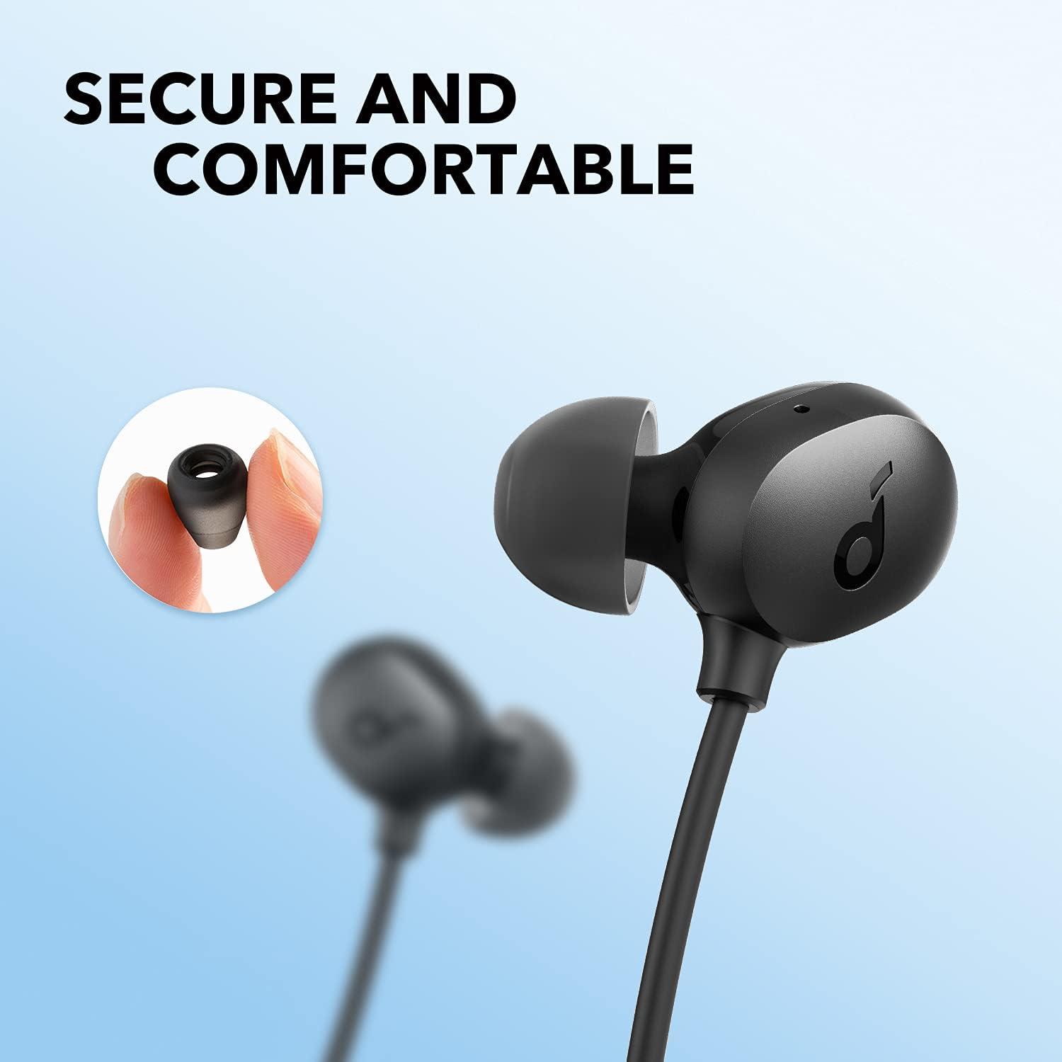 imageSoundcore by Anker Life U2i Wireless Neckband Headphones 10mm Drivers with BassUp Technology 24H Playtime AIEnhanced Calls Foldable and Lightweight IPX5 WaterResistant Secure Fit Bluetooth 5