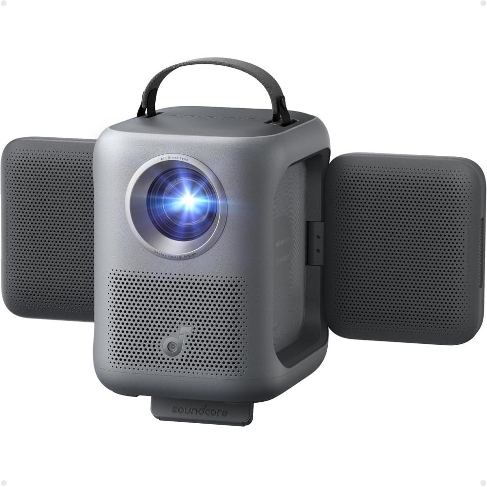 imagesoundcore Nebula P1i Smart Projector with WiFi and Bluetooth Flippable Speakers 20 Dolby Audio 380 ANSI Lumens Full HD 1080P AllGlass Lenses Dual 10W Stereo GTV Portable