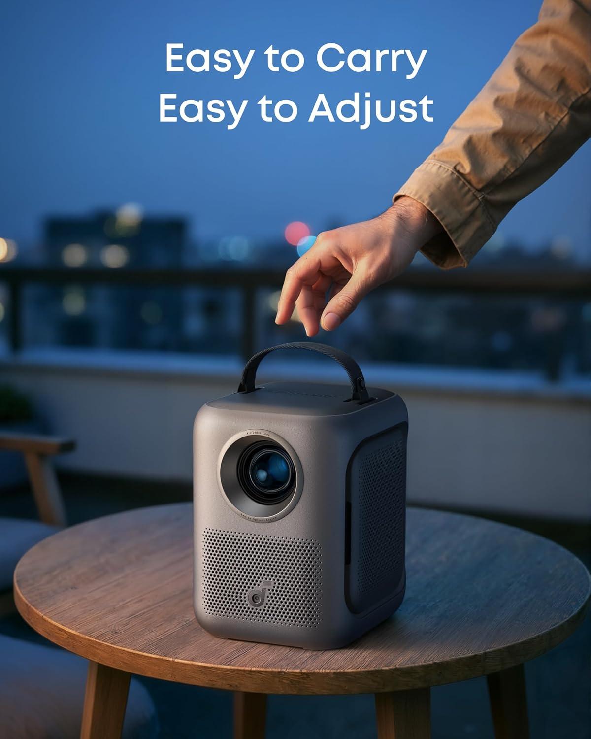 imagesoundcore Nebula P1i Smart Projector with WiFi and Bluetooth Flippable Speakers 20 Dolby Audio 380 ANSI Lumens Full HD 1080P AllGlass Lenses Dual 10W Stereo GTV Portable