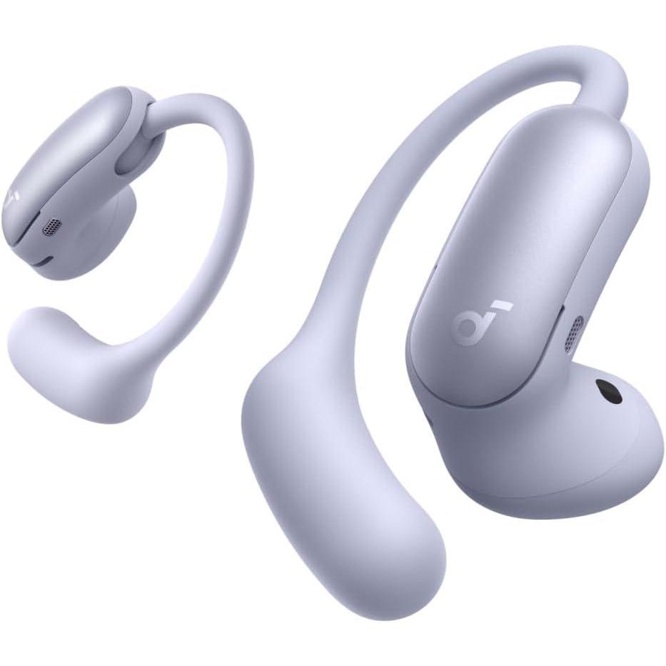 imageSoundcore AeroFit 2 Pro by Anker OpenEar with SemiinEar Active Noise Cancellation DualForm Earbuds Adjustable Ear Hooks HiRes LDAC 4Mic AI Clear Calls IP55 WaterProof Wireless ChargingMatte Purple