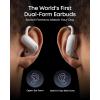 Soundcore AeroFit 2 Pro by Anker, Open-Ear with Semi-in-Ear Active Noise Cancellation, Dual-Form Earbuds, Adjustable Ear Hooks, Hi-Res, LDAC, 4-Mic AI Clear Calls, IP55 Water-Proof, Wireless Charging(Gloss White)