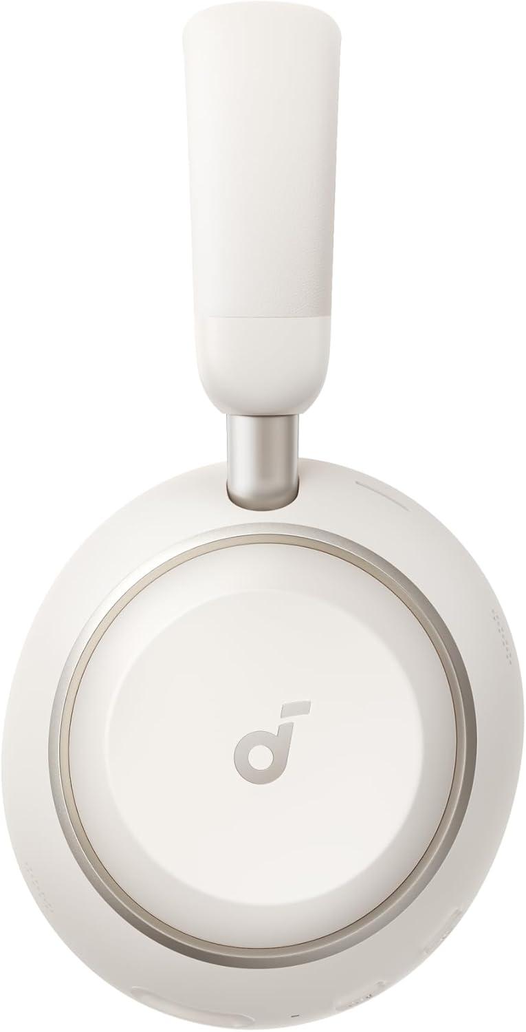 imageSoundcore Space 2 by Anker Active Noise Cancelling Headphones Comfortable Fit 50H Playtime LDAC HiRes Wireless Audio Dual Connection Clear Calls Bluetooth 61 Nap Mode Wearing DetectionLinen White