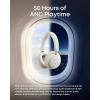 Soundcore Space 2 by Anker, Active Noise Cancelling Headphones, Comfortable Fit, 50H Playtime, LDAC Hi-Res Wireless Audio, Dual Connection, Clear Calls, Bluetooth 6.1, Nap Mode, Wearing Detection(Linen White)