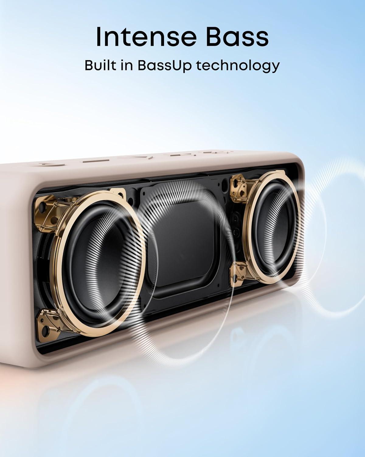 imageAnker Soundcore 2 Portable Bluetooth Speaker with Stereo Sound Bluetooth 5 Bassup IPX7 Waterproof 24Hour Playtime Wireless Speaker for Home Outdoors TravelMocha Brown