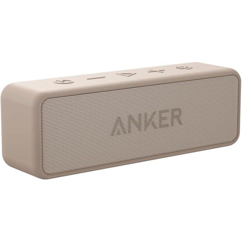 imageAnker Soundcore 2 Portable Bluetooth Speaker with Stereo Sound Bluetooth 5 Bassup IPX7 Waterproof 24Hour Playtime Wireless Speaker for Home Outdoors TravelMocha Brown
