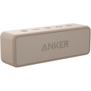 Anker Soundcore 2 Portable Bluetooth Speaker with Stereo Sound, Bluetooth 5, Bassup, IPX7 Waterproof, 24-Hour Playtime, Wireless, Speaker for Home, Outdoors, Travel(Mocha Brown)