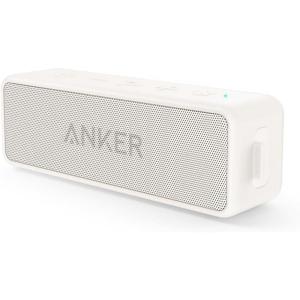 Anker Soundcore 2 Portable Bluetooth Speaker with Stereo Sound, Bluetooth 5, Bassup, IPX7 Waterproof, 24-Hour Playtime, Wireless, Speaker for Home, Outdoors, Travel(White)