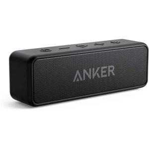 Anker Soundcore 2 Portable Bluetooth Speaker with Stereo Sound, Bluetooth 5, Bassup, IPX7 Waterproof, 24-Hour Playtime, Wireless, Speaker for Home, Outdoors, Travel(Black)