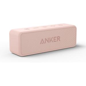 Anker Soundcore 2 Portable Bluetooth Speaker with Stereo Sound, Bluetooth 5, Bassup, IPX7 Waterproof, 24-Hour Playtime, Wireless, Speaker for Home, Outdoors, Travel(Pink)