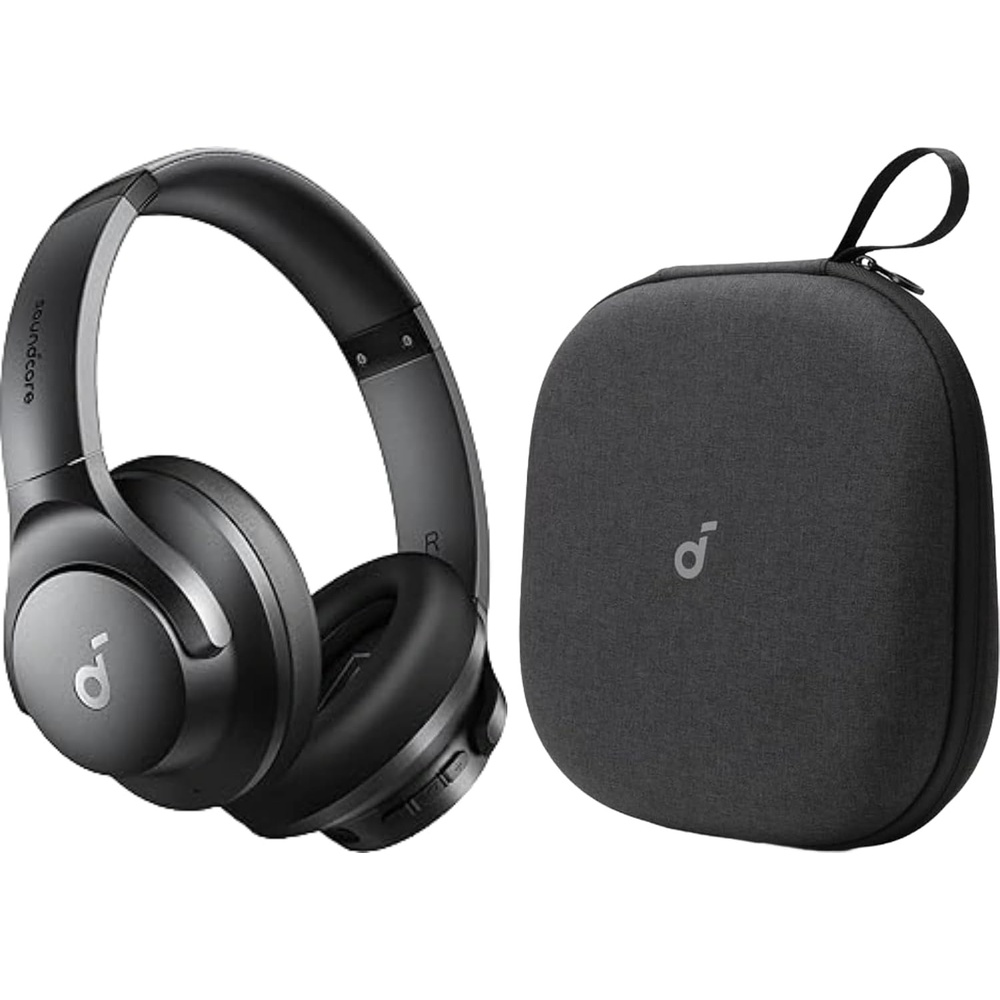 image:imageSoundcore by Anker Q20i Hybrid Active Noise Cancelling Headphones with Headphones Case Wireless OverEar Bluetooth 40H Long ANC Playtime HiRes Audio Big Bass Customize via an App