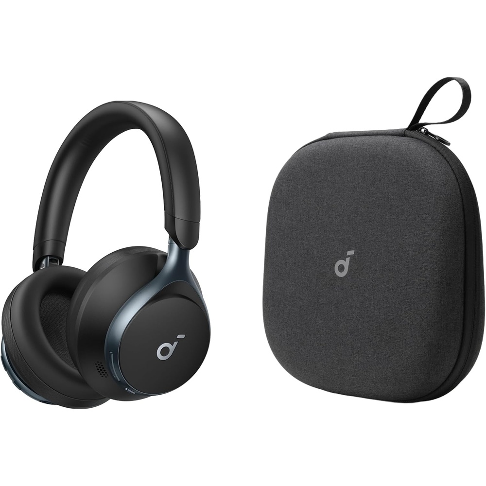 image:imageSoundcore by Anker Space One Active Noise Cancelling Headphones with Headphones Case 2X Stronger Voice Reduction 40H ANC Playtime App Control LDAC HiRes Wireless Audio