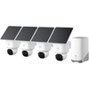 eufy Security SoloCam E42 4-Cam Kit, 4K Security Camera Wireless Outdoor, Solar Powered, AI Motion Tracking, Strobe Light, Pan & Tilt, Facial Recognition, Built-in Local Storage (Up to 16TB)(4-Cam Kit)