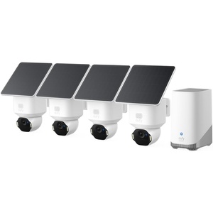 eufy Security SoloCam E42 4-Cam Kit, 4K Security Camera Wireless Outdoor, Solar Powered, AI Motion Tracking, Strobe Light, Pan & Tilt, Facial Recognition, Built-in Local Storage (Up to 16TB)(4-Cam Kit)