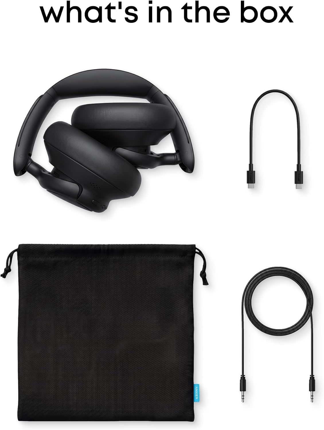 image:imageSoundcore by Anker Q31i Adaptive Noise Cancelling OverEar HeadphonesAbsolute Black