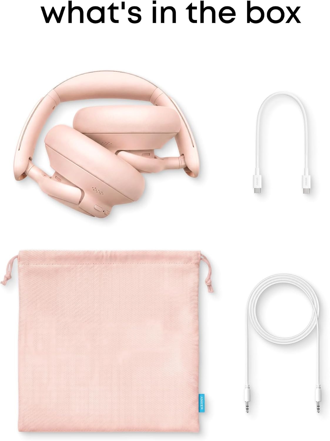 image:imageSoundcore by Anker Q31i Adaptive Noise Cancelling OverEar HeadphonesPink Orange