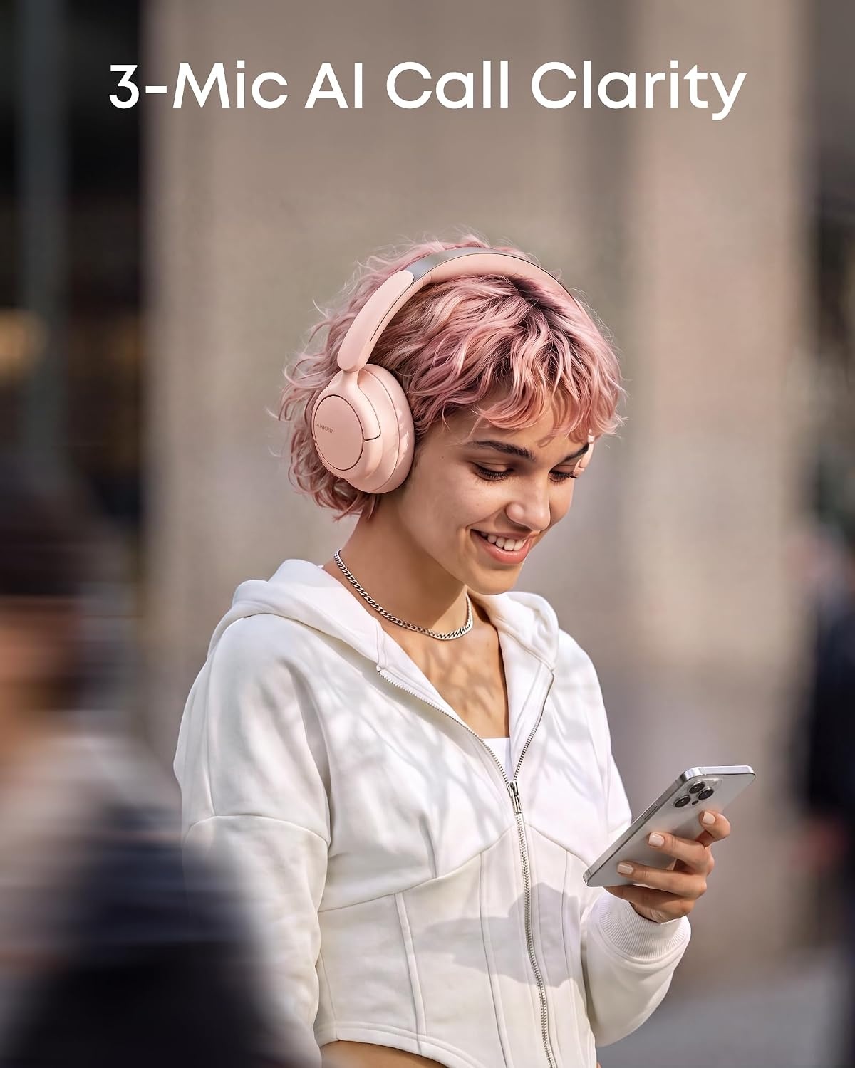 image:imageSoundcore by Anker Q31i Adaptive Noise Cancelling OverEar HeadphonesPink Orange
