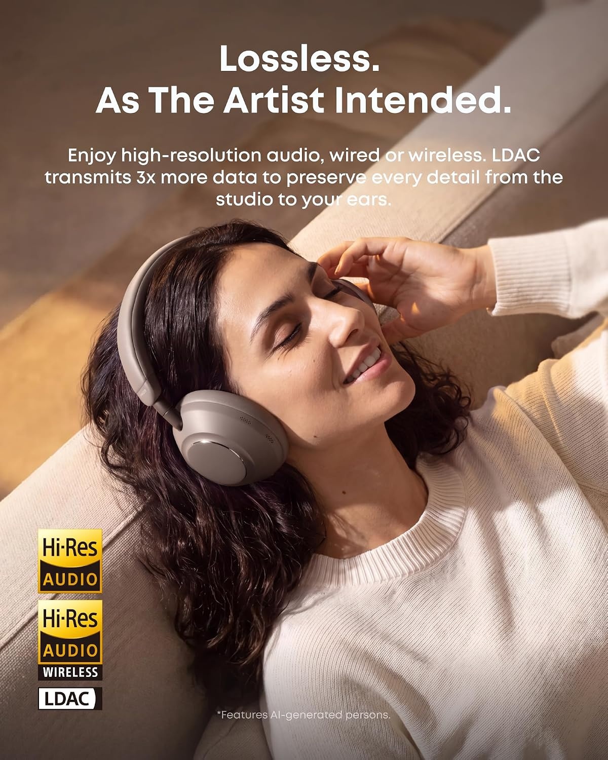 image:imageSoundcore Anker Space 2 Pro ANC OverEar Headphones Crystal Clear CallMidnight Grey