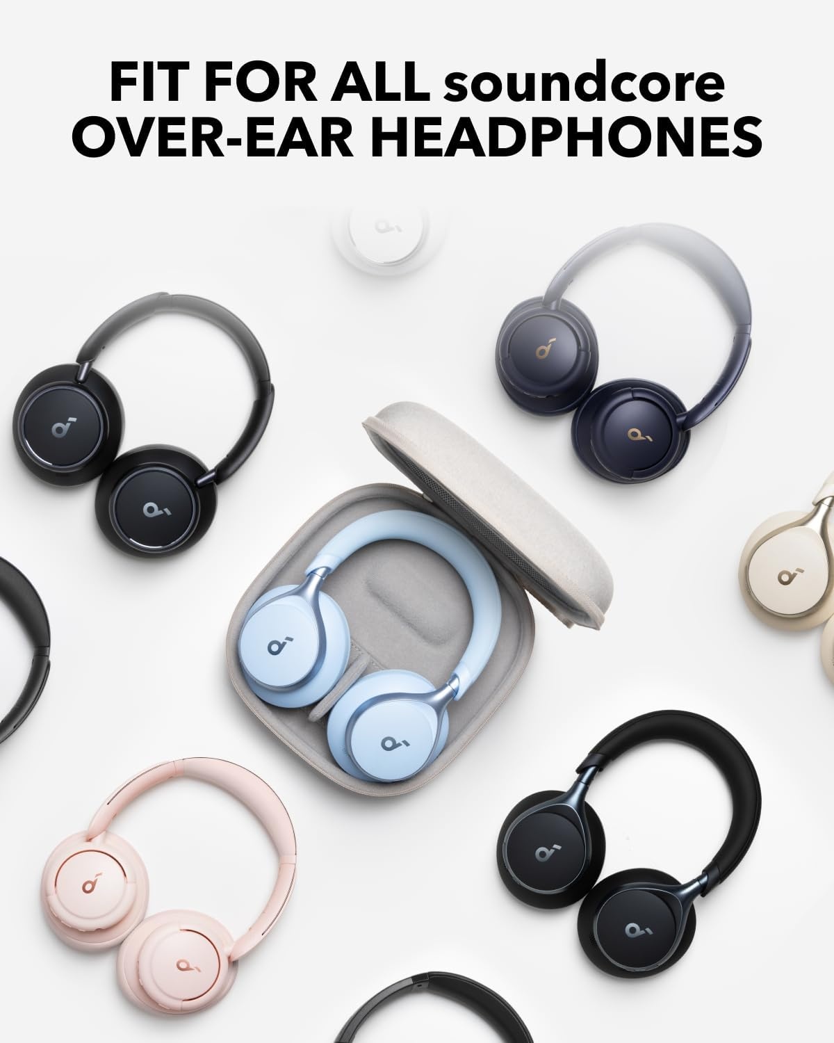 image:imageSoundcore OverEar Headband Wireless Headphone amp Headphones Case Bundle